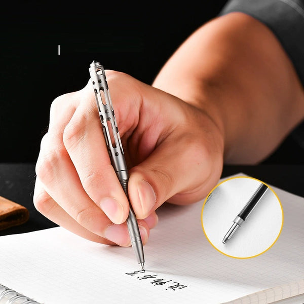Mini Titanium Tactical Pen: Tungsten Window-Breaker Defense Tool