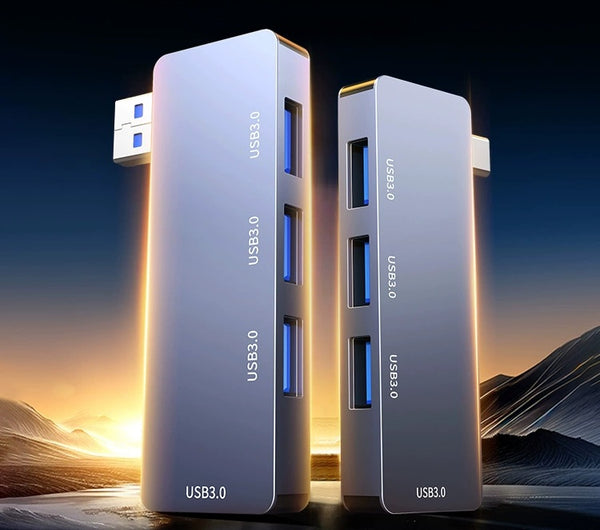 USB 3.0 Multi-Port Hub: Speedy Type-C Car & Desk Converter