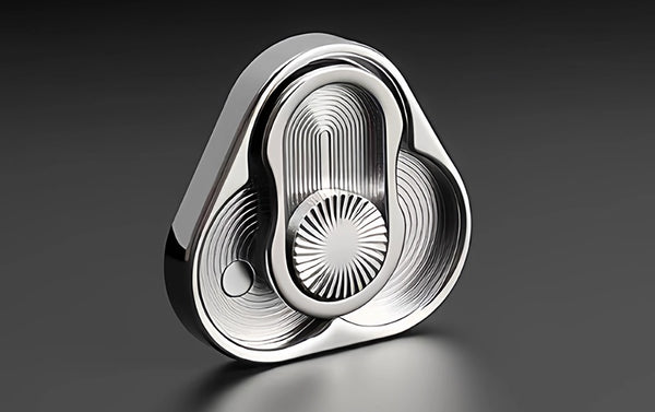 Triple-Ring EDC Metal Slider: Fidget Spin, Triangle Stress Reliever