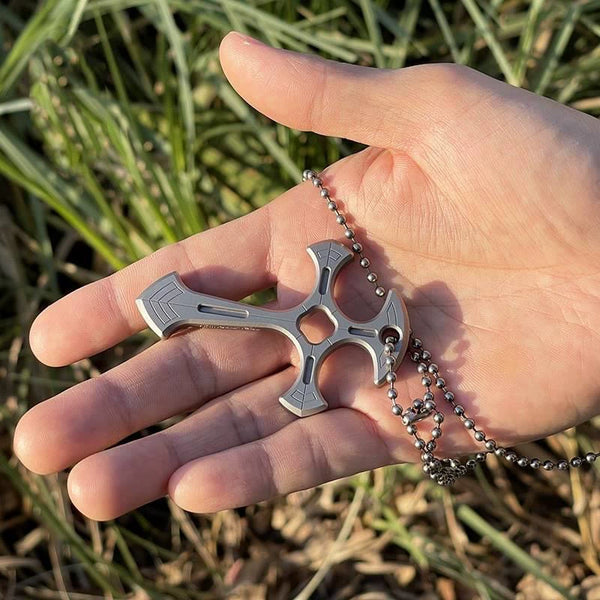 Tactical Cross Pendant Necklace - Bold Cool Protection Charm