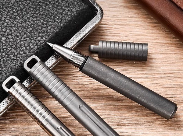 Titanium EDC Short Pen: Outdoor Waist-Hang Ballpoint