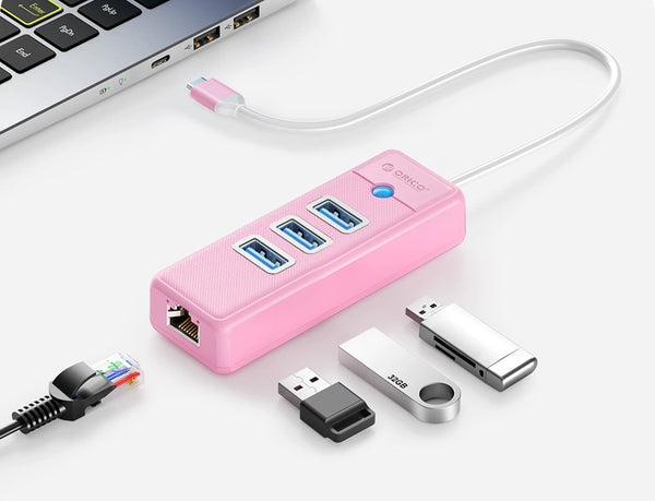 Pink Hub Ultimate USB-C Hub: Multi-Port + 2.5G Ethernet + PD Power – Laptop Upg ...