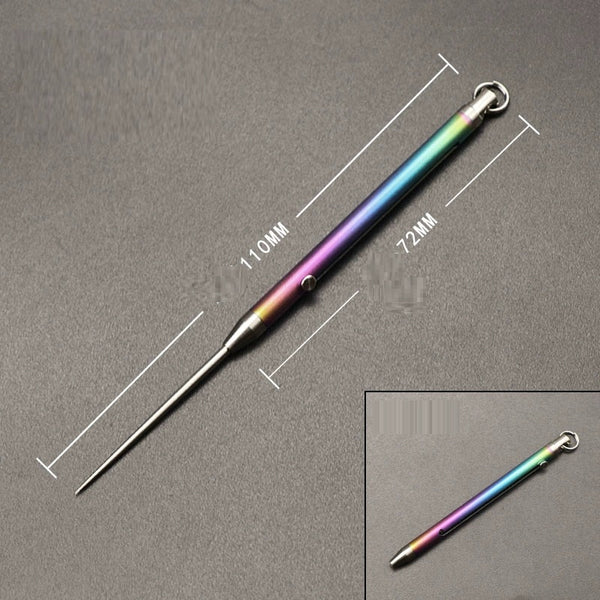 Titanium Telescopic Toothpick: Waterproof Keychain Fruit Pick