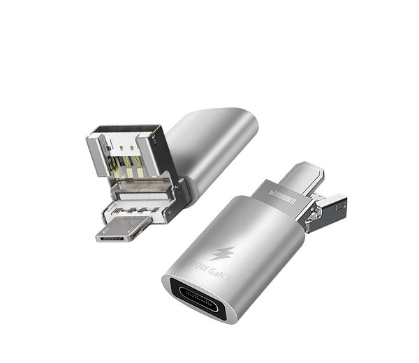 4-in-1 Magic Adapter: USB/Micro/Lightning to Type-C Hub