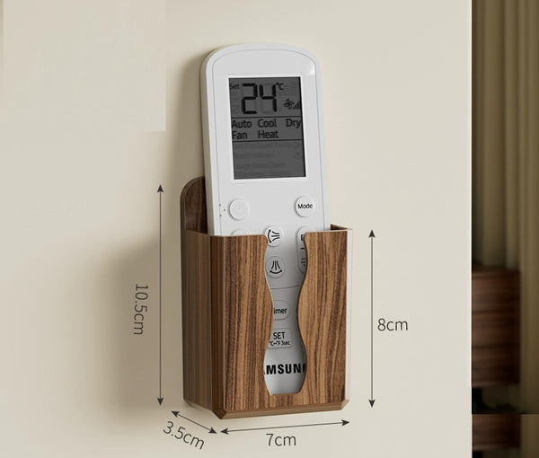 Wall-Mount Phone & Remote Holder: Drill-Free Organizer for Bedside, Living Room & Home Storage