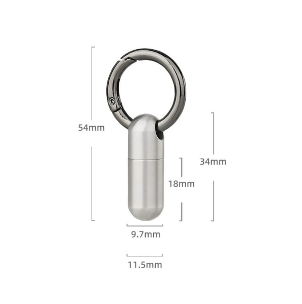 Pure Titanium Pill Case: Sealed Mini Keychain Medicine Jar