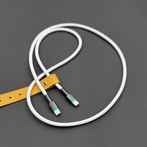 240W RGB USB-C Super-Soft Silicone Cable: Ultra-Fast Charging for iPhone 17 & More