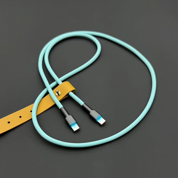 240W RGB USB-C Super-Soft Silicone Cable: Ultra-Fast Charging for iPhone 17 & More