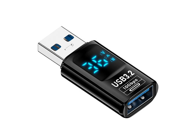 Type-C to USB 3.2 OTG Adapter with Bright Digital Display