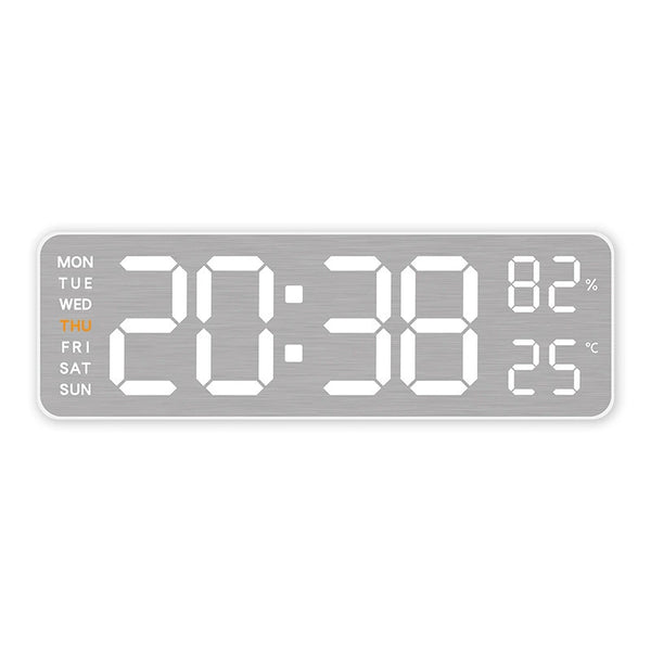Brushed Metal LED Glow Clock – Minimalist Magic That Wakes Your Room