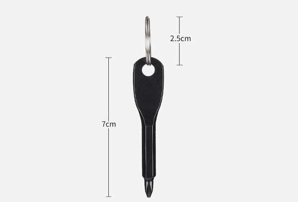 Mini Steel Keychain Screwdriver - Handy Outdoor Tool