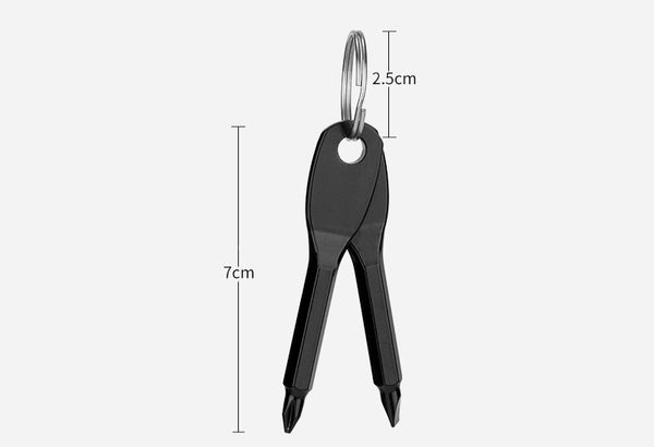 Mini Steel Keychain Screwdriver - Handy Outdoor Tool