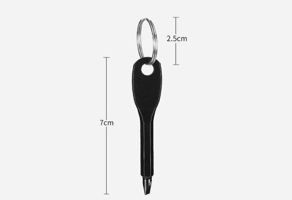 Mini Steel Keychain Screwdriver - Handy Outdoor Tool