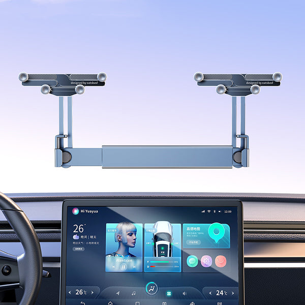 Dual Mount Floating Screen Aluminum Alloy Car Phone Holder