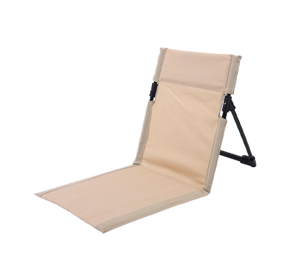 Outdoor Foldable Reclining Chair With Integrated Beach Chair