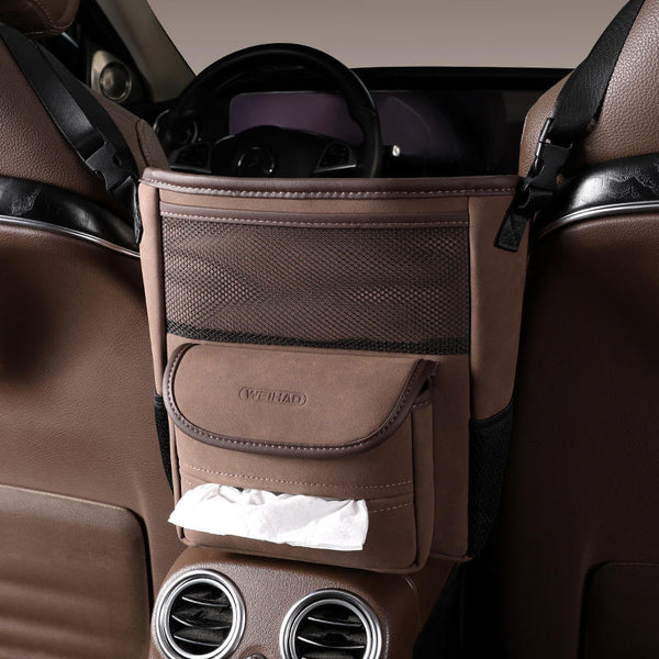 Car Seat Gap Faux Fur Storage Hanging Bag Mesh Organizer