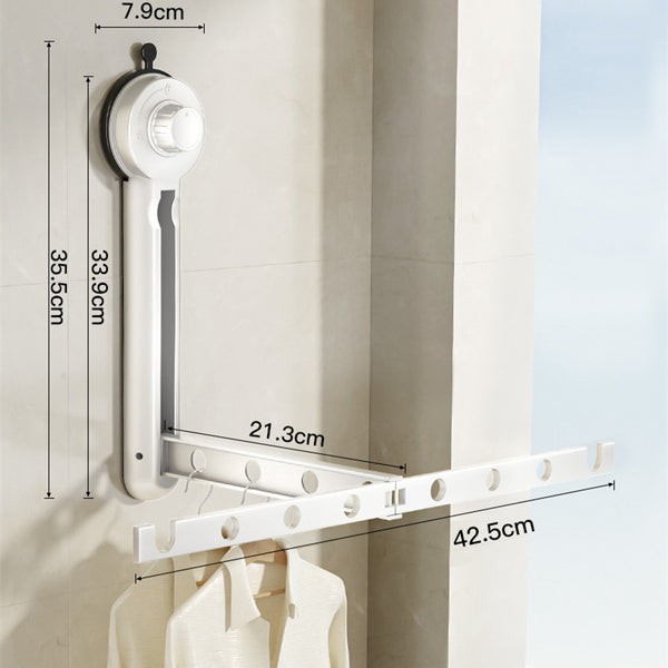 Foldable Suction Cup Clothes Drying Rack for Windows