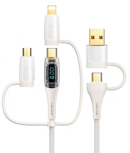 3-In-1 Charging Cable, Dual Input And Triple Output