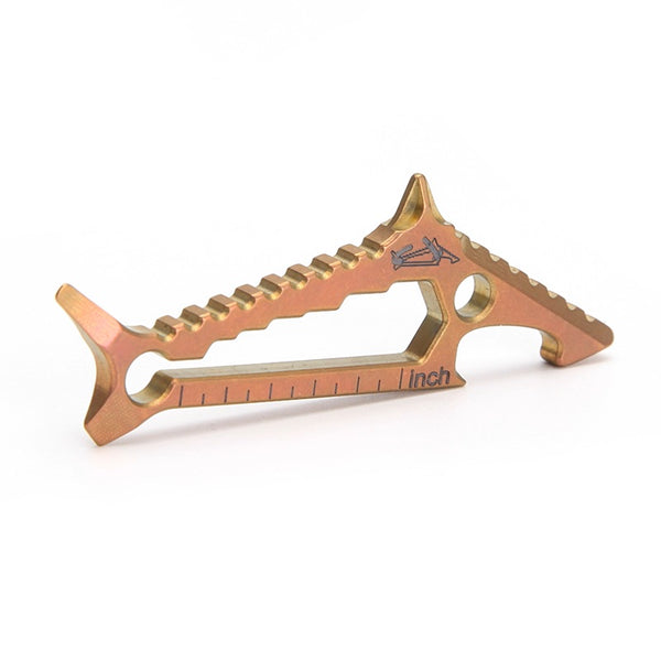 Titanium Shark EDC: Multi-Tool Bottle Opener Ruler Beast