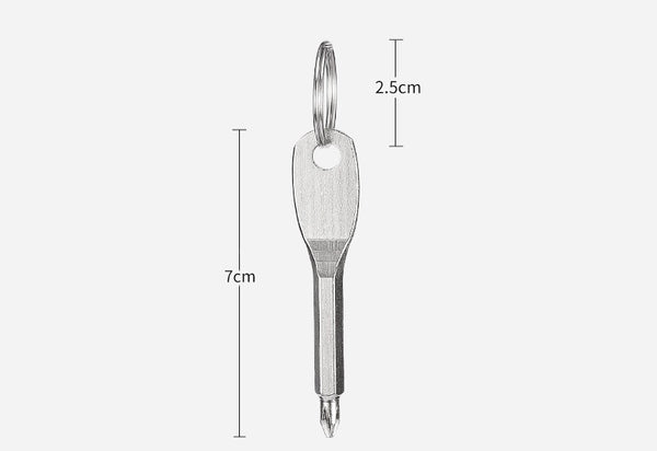 Mini Steel Keychain Screwdriver - Handy Outdoor Tool