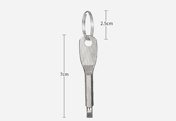 Mini Steel Keychain Screwdriver - Handy Outdoor Tool