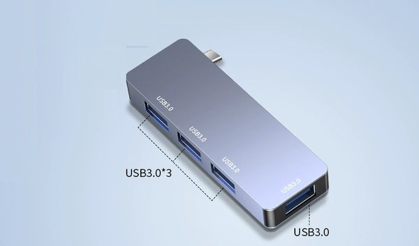 USB 3.0 Multi-Port Hub: Speedy Type-C Car & Desk Converter