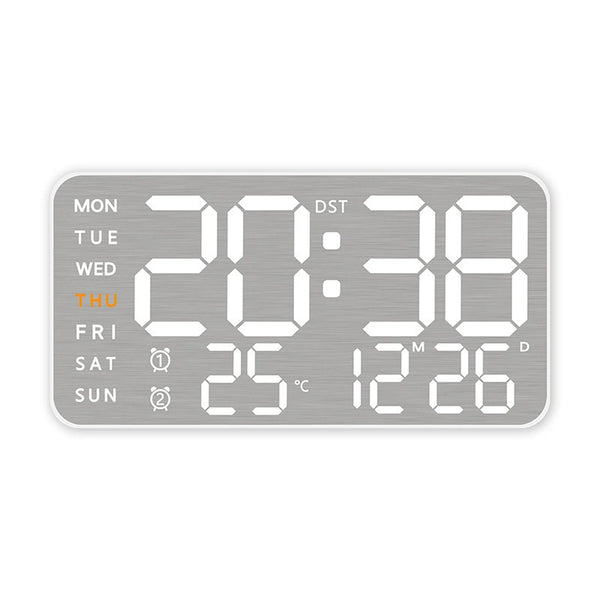 Brushed Metal LED Glow Clock – Minimalist Magic That Wakes Your Room