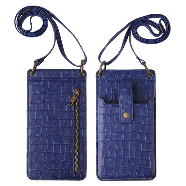 Sleek Crossbody Phone Bag with Adjustable Strap & Mirror, for Phone, Cards, Cash & More