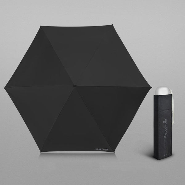 Mini Slim Automatic UV Umbrella, with 6 Ribs & 99% UV Block, for Sunny & Rainy Days