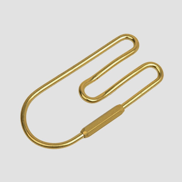 Vintage Brass Keyring Carabiner, for Keys, USB & More (2-Pack)