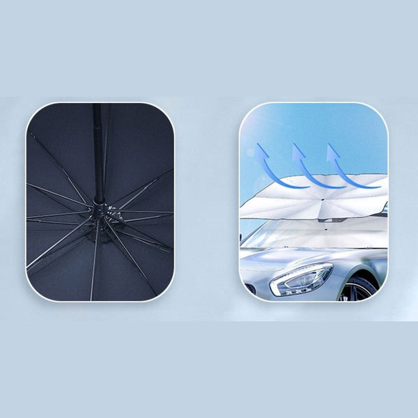 Foldable Car Windshield Sun Shade Umbrella, for Sun Protection & Heat Insulation