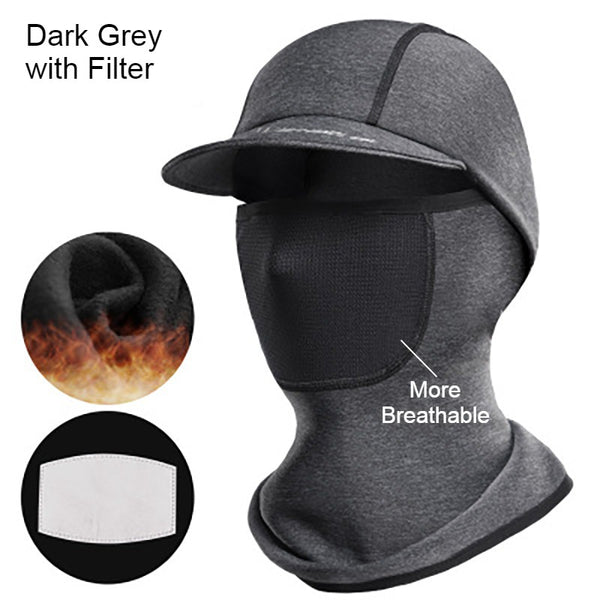 Windproof Thermal Balaclava, with Brim, Face and Neck Cover, for Cycling, Motorcycle Riding, Skiing & More