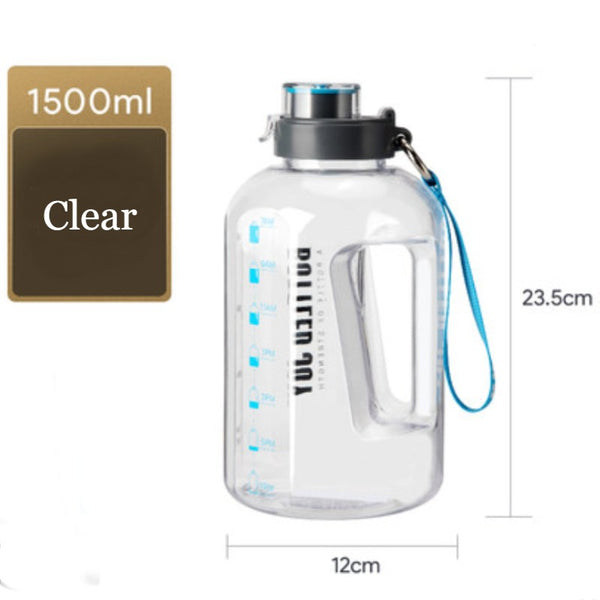 1500ml Large Capacity Water Bottle, with Widemouth, Tritan Material & BPA Free, for Walking, Driving, Exercising & More