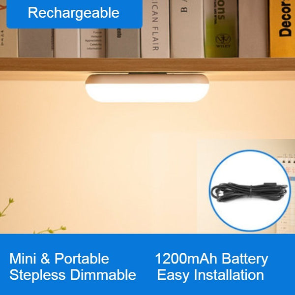 Mini Portable Rechargeable Desk Lamp, with Magnetic Design, Dimmable Natural Light & No Flicker, for Dormitory, Bedside, Desk & More