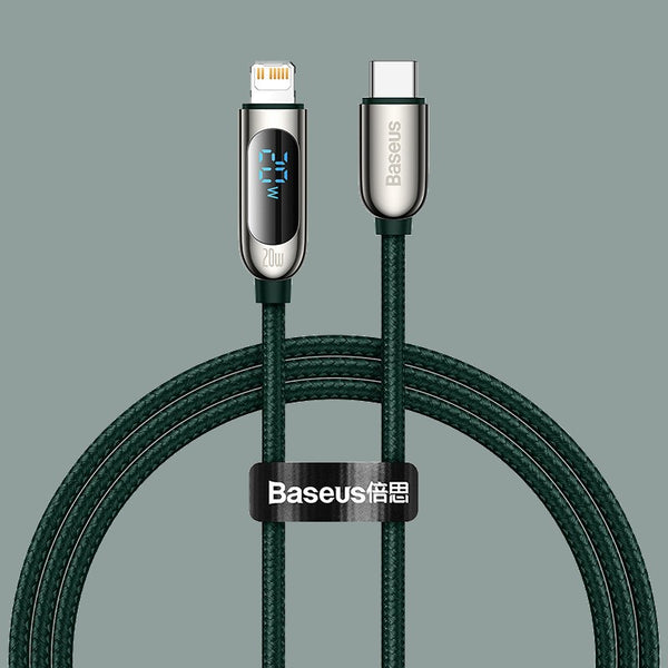 Type-C to Lightning Charging Cable, with Fast Charging & LED Output Power Display