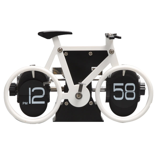 Retro Style Bicycle Shaped Flip Down Clock, for Home & Office