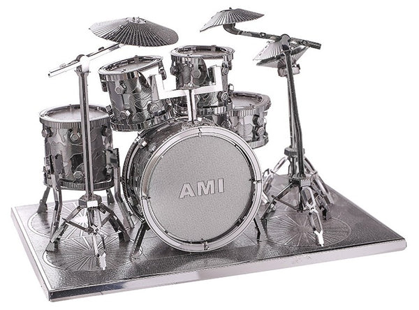 3D Metal Craft Cast Drum Set Puzzle, with Sophisticated Laser Cut, Best Gift for Kids and DIY Fan