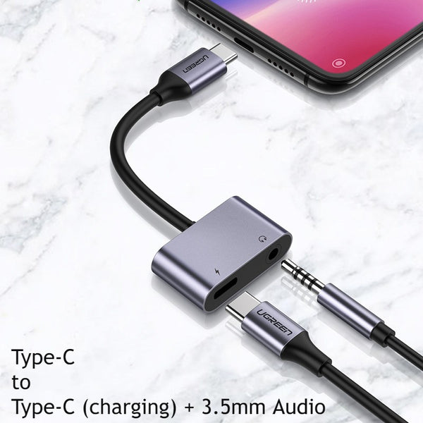 2-in-1 USB C to 3.5mm Headphones Adapter, with PD 30W Fast Charging
