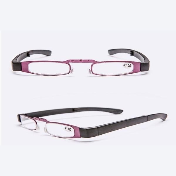 Portable Foldable Lightweight Reading Glasses, with Eyewear Case, for Men & Women