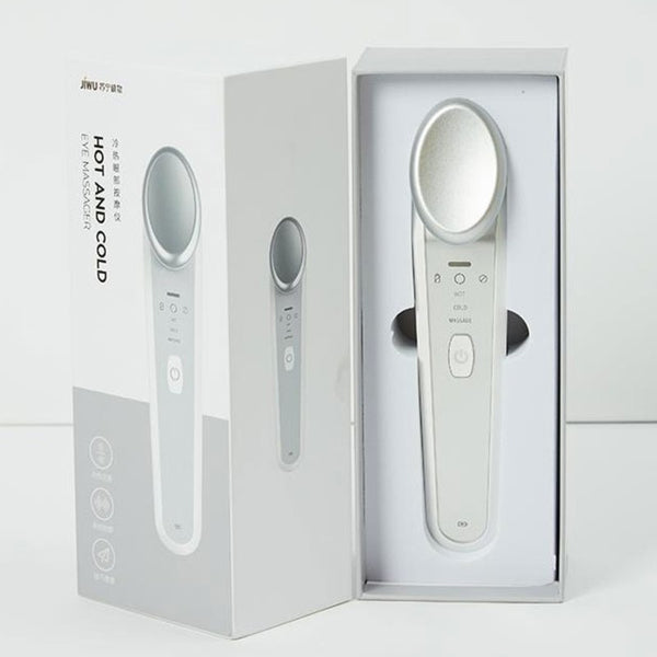 Portable Rechargeable Eye Massager, with Cool & Heat Options, Rotatable Head & Sonic Vibration