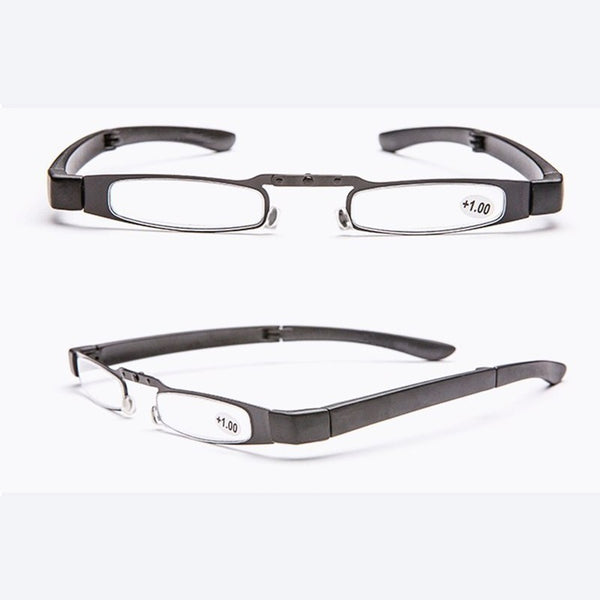 Portable Foldable Lightweight Reading Glasses, with Eyewear Case, for Men & Women