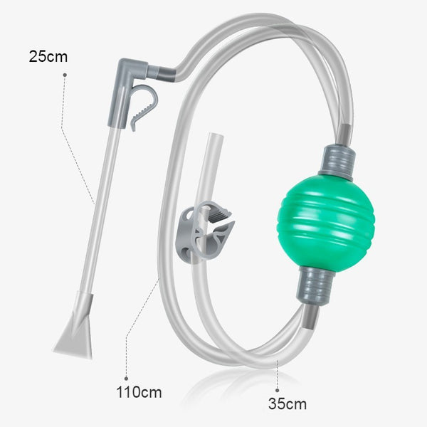 Fish Tank Cleaner with Long Hose & Glass Scraper, Suitable for Small Tanks