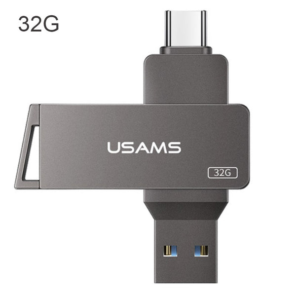 2-in-1 Type-C + USB3.0 Flash Drive with Keychain, Compatible with Laptop, Phone, Tablet & More