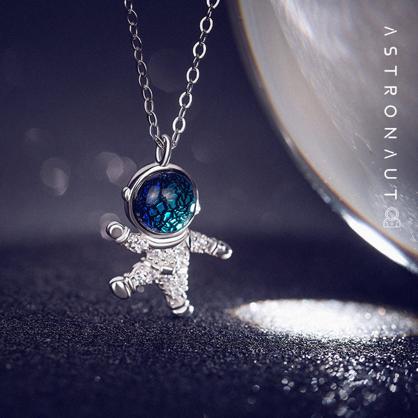 Silver Astronaut Necklace, Jewelry Gifts for Women