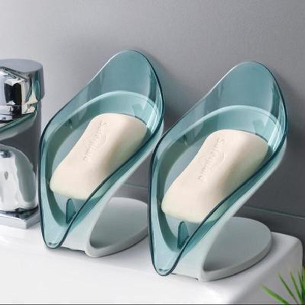 Self-draining Soap Dish, with Minimalist Design, for Sink, Bathtub & More (2-Pack)
