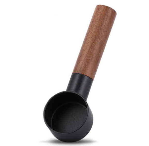 Coffee Measuring Scoop, with Long Black Walnut Handle, for Measuring Coffee Beans, Milk, Powder & More