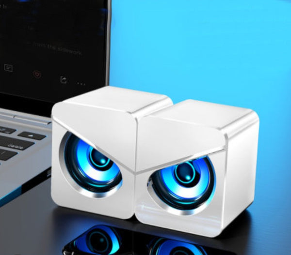 Mini Computer Stereo Speaker Set, with High-quality Sound & USB Wired Connection, for Working, Gaming & Streaming