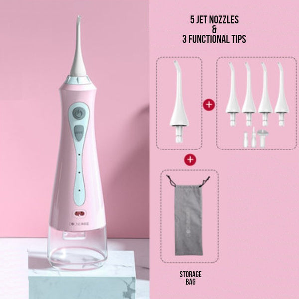Portable Cordless Water Flosser with 3 Modes and Multiple Jets, USB Rechargeable Design and 230ML Water Tank, for Travel and Home