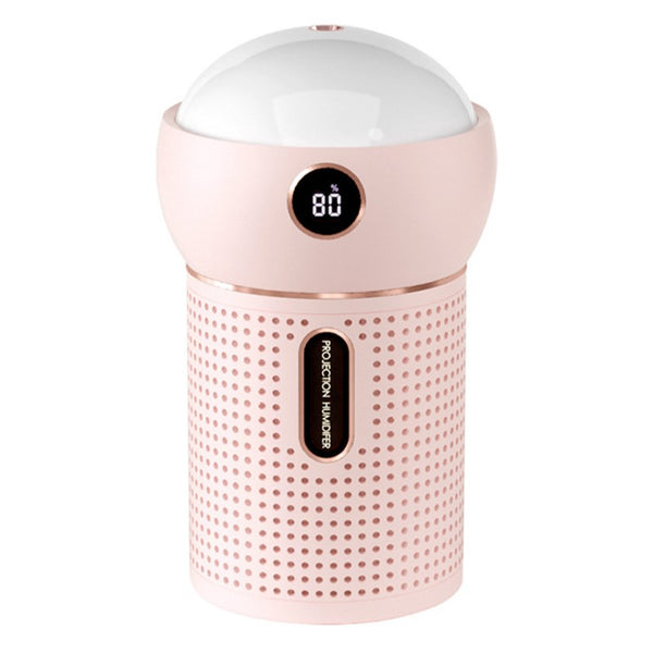 3-in-1 Portable Rechargeable Mini Humidifier, with 360° Dynamic Projection & Night Light, for Home, Office & Party