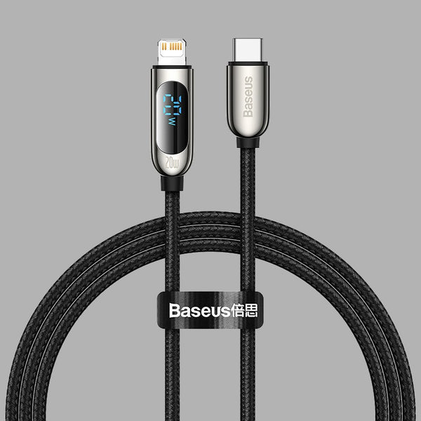 Type-C to Lightning Charging Cable, with Fast Charging & LED Output Power Display